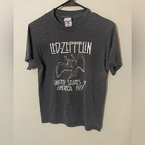 Distressed Led Zeppelin Graphic United States Of America 1977 T-Shirt